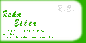 reka eiler business card
